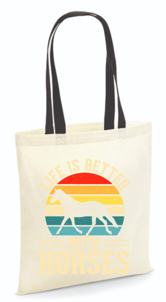 Vászontáska - színes fülű 