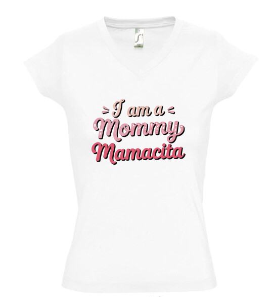 Női V nyakú póló