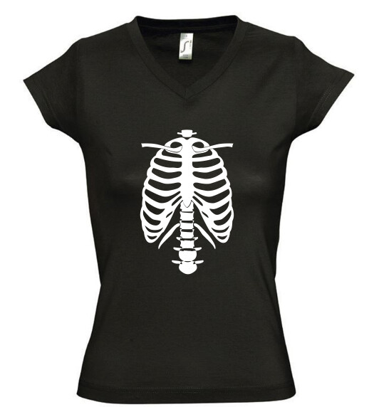 Női V nyakú póló