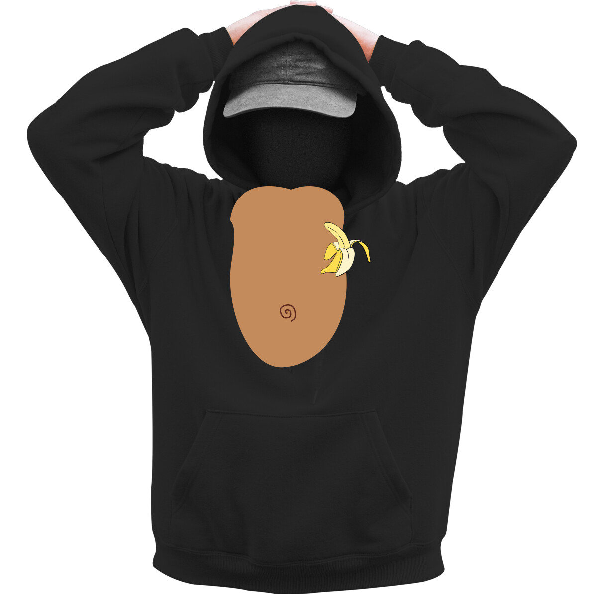 Kapucnis belebújós pulóver