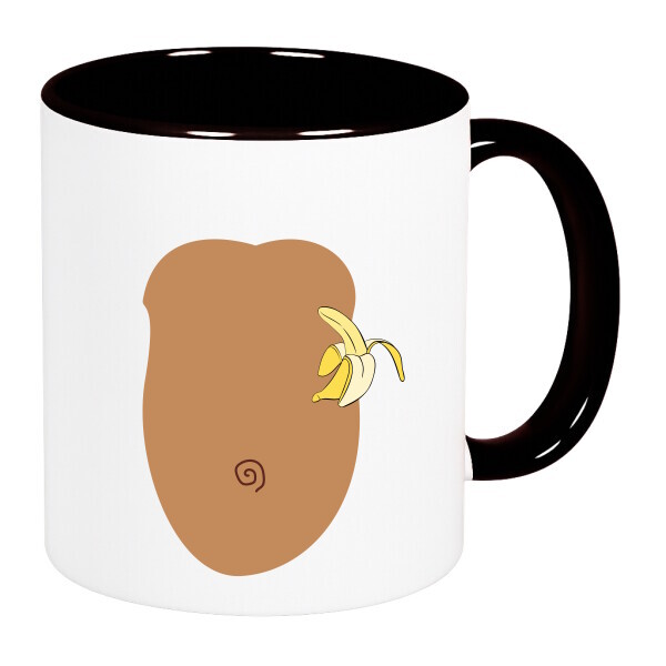 Színes fülű és belsejű bögre