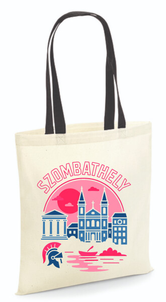 Vászontáska - színes fülű 