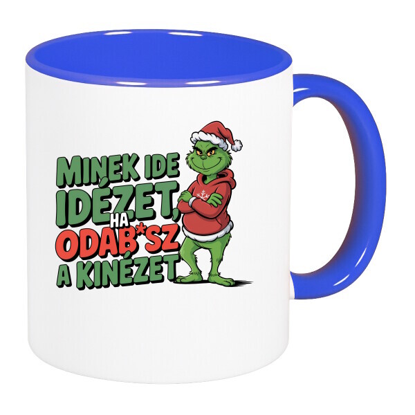 Színes fülű és belsejű bögre