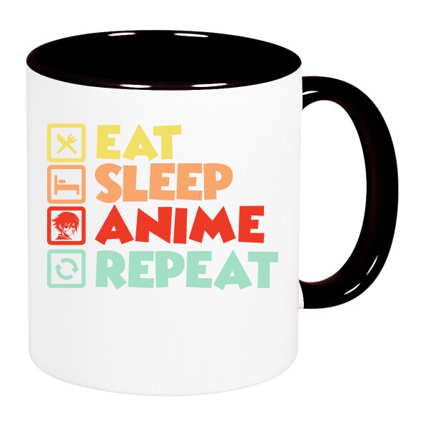 Színes fülű és belsejű bögre