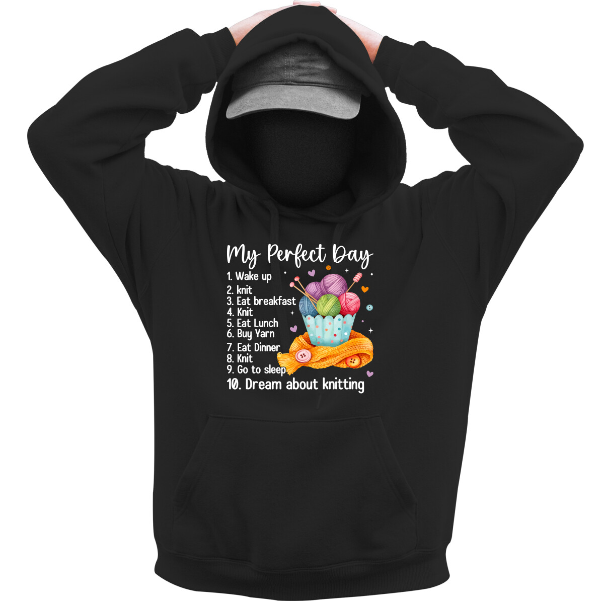 Kapucnis belebújós pulóver