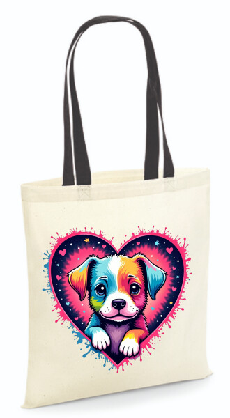 Vászontáska - színes fülű 