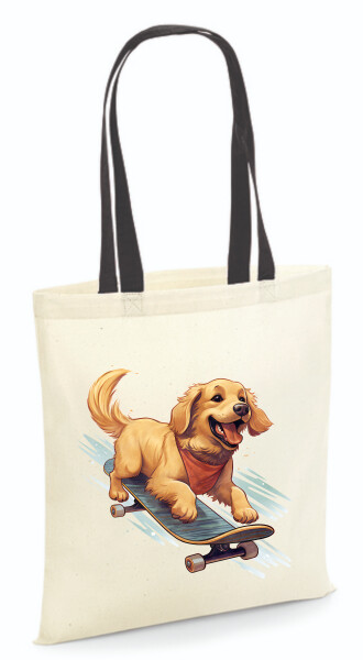 Vászontáska - színes fülű 