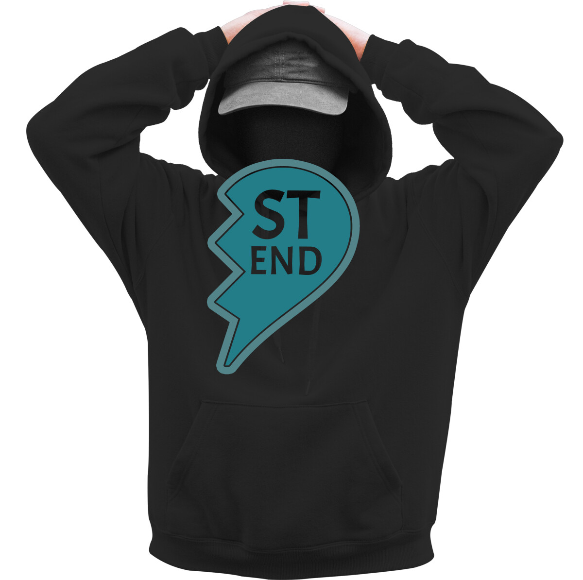 Kapucnis belebújós pulóver