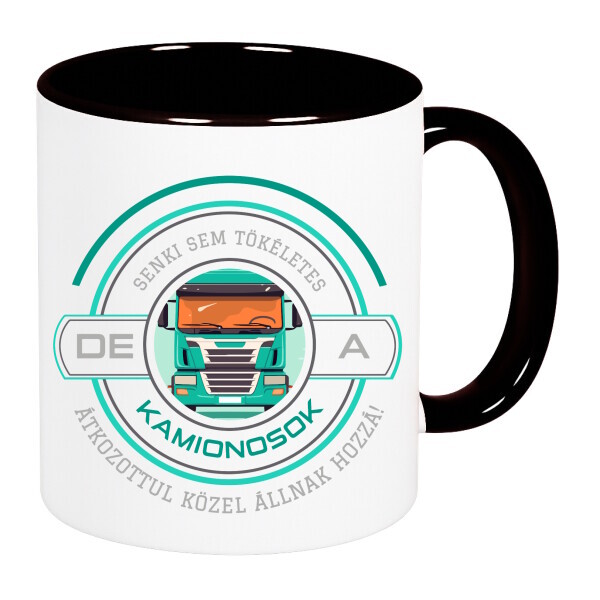 Színes fülű és belsejű bögre