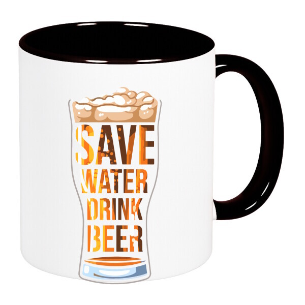 Színes fülű és belsejű bögre