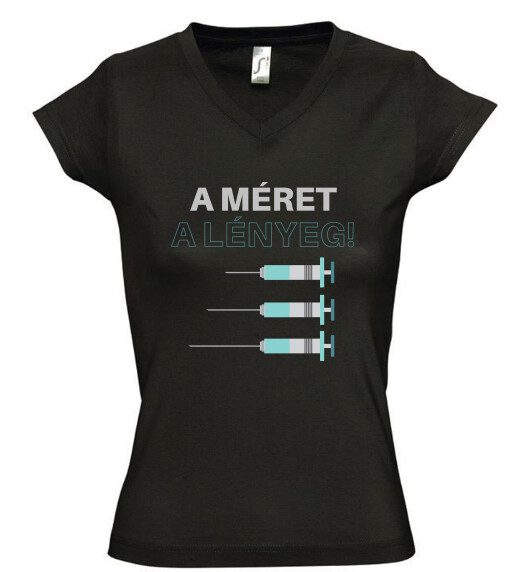 Női V nyakú póló