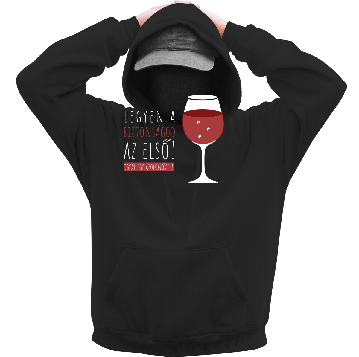 Kapucnis belebújós pulóver