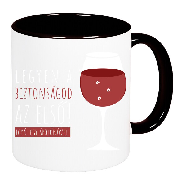 Színes fülű és belsejű bögre