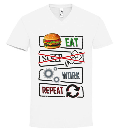 Unisex V nyakú póló