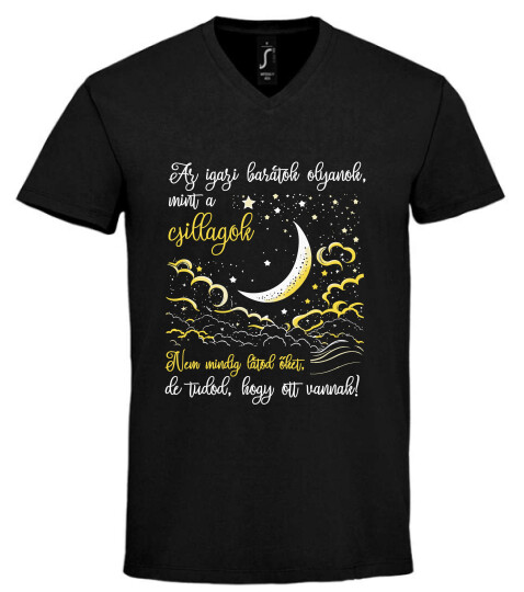 Unisex V nyakú póló