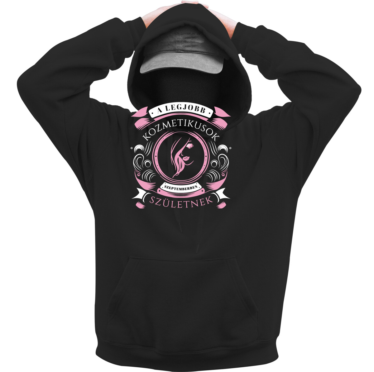 Kapucnis belebújós pulóver