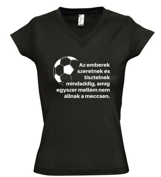 Női V nyakú póló