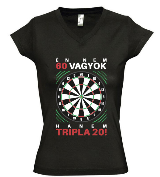 Női V nyakú póló