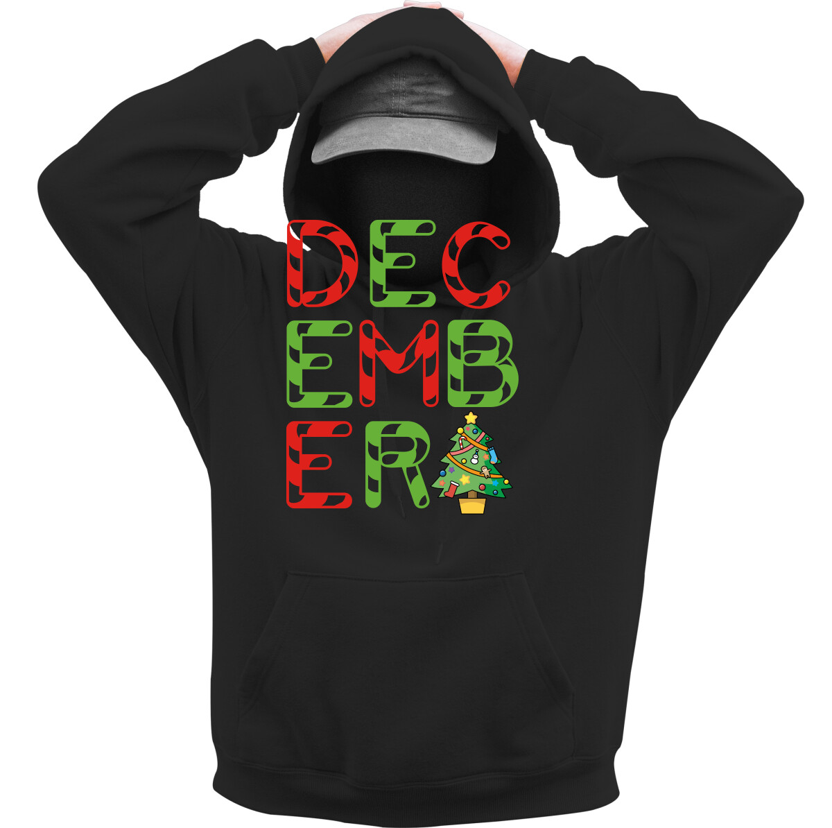 Kapucnis belebújós pulóver