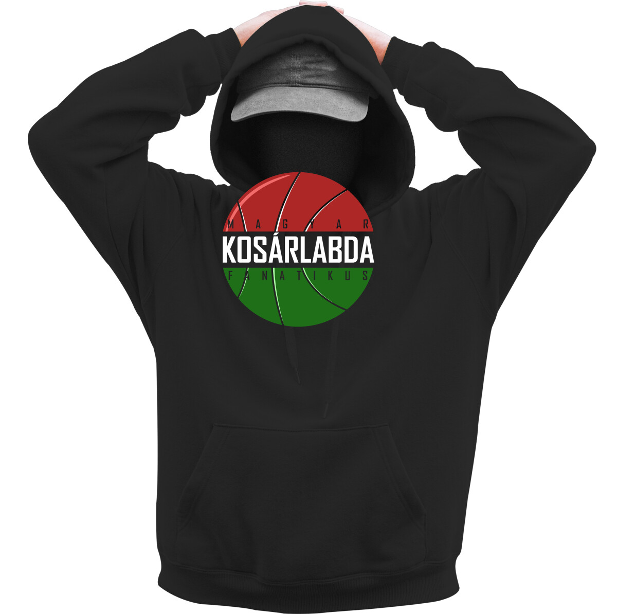 Kapucnis belebújós pulóver