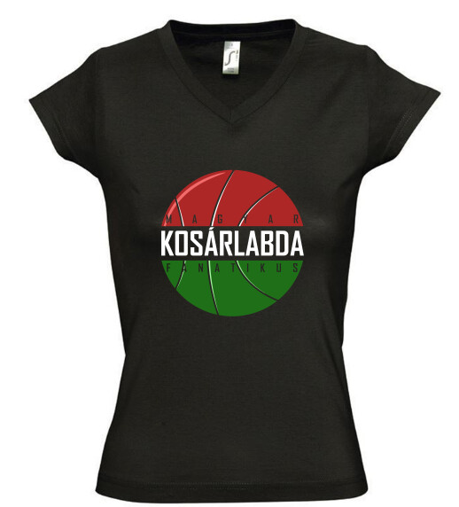 Női V nyakú póló