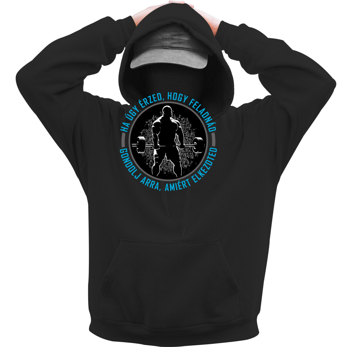 Kapucnis belebújós pulóver