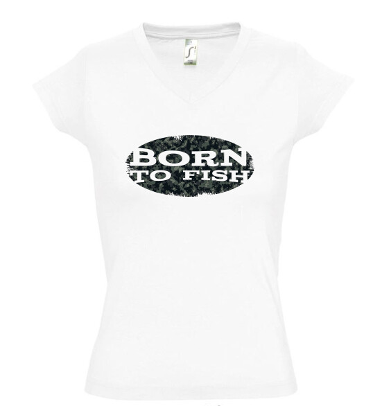 Női V nyakú póló