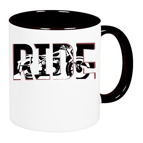 Színes fülű és belsejű bögre