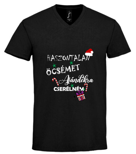 Unisex V nyakú póló