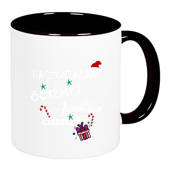 Színes fülű és belsejű bögre