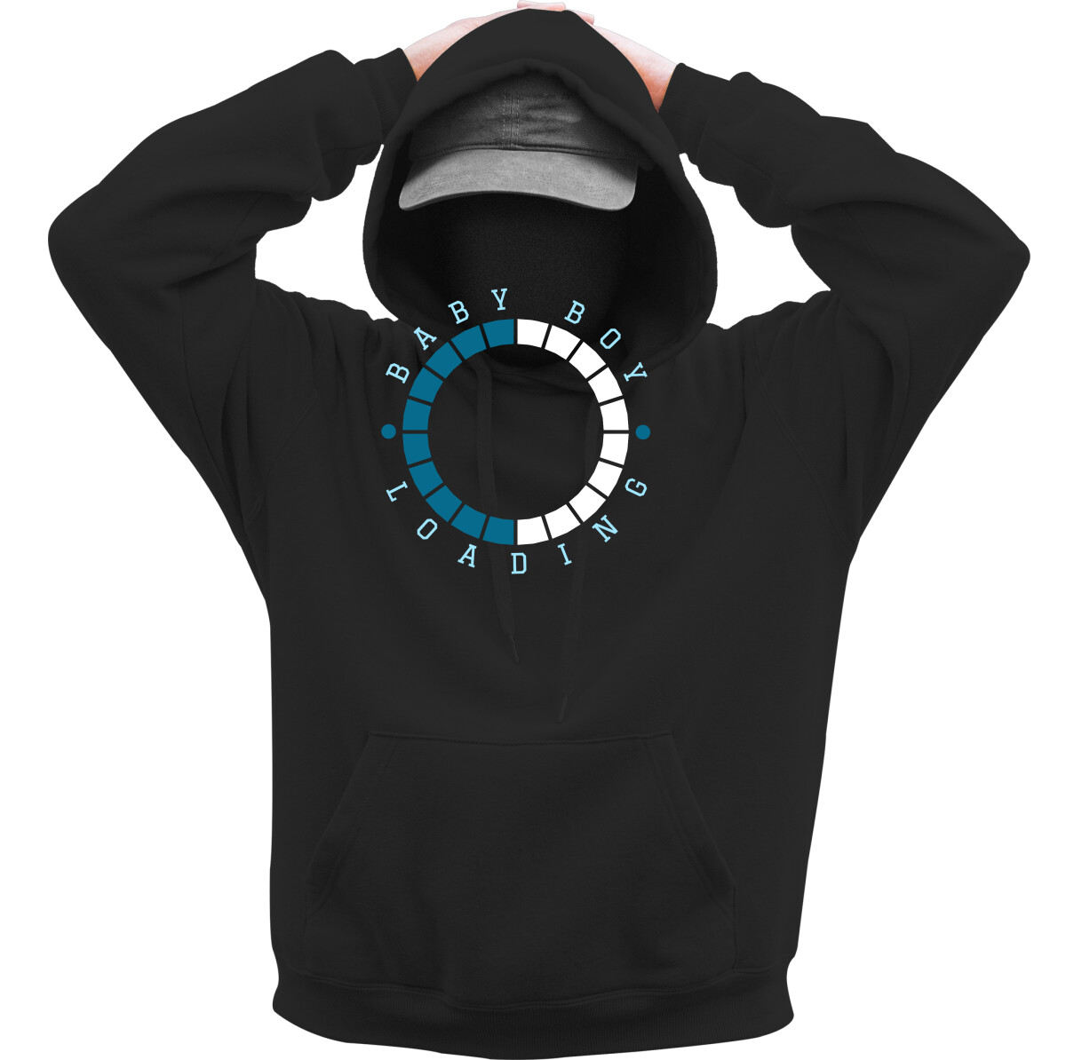 Kapucnis belebújós pulóver