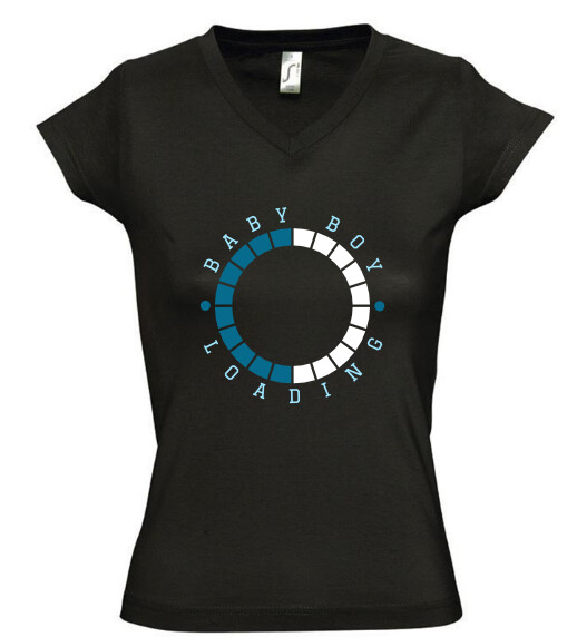 Női V nyakú póló