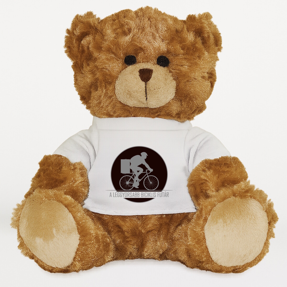 Plüssmaci egyedi pólóval
