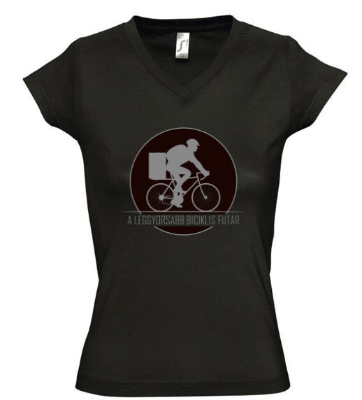 Női V nyakú póló