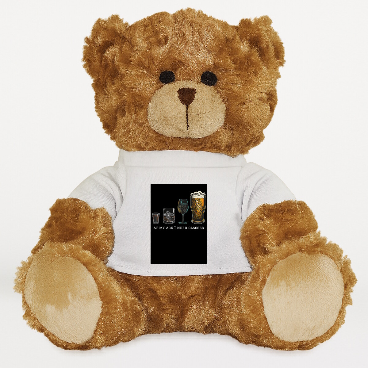 Plüssmaci egyedi pólóval