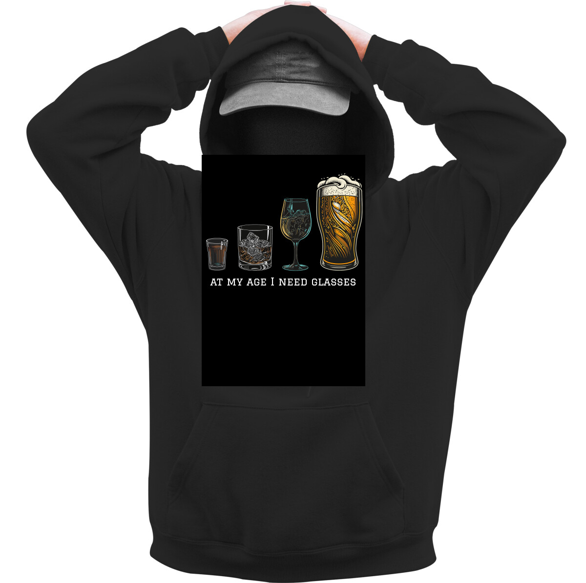 Kapucnis belebújós pulóver