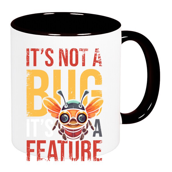 Színes fülű és belsejű bögre