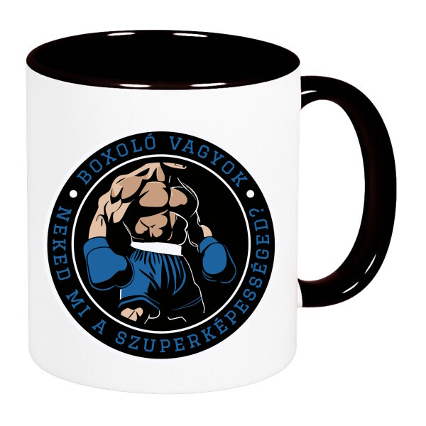 Színes fülű és belsejű bögre