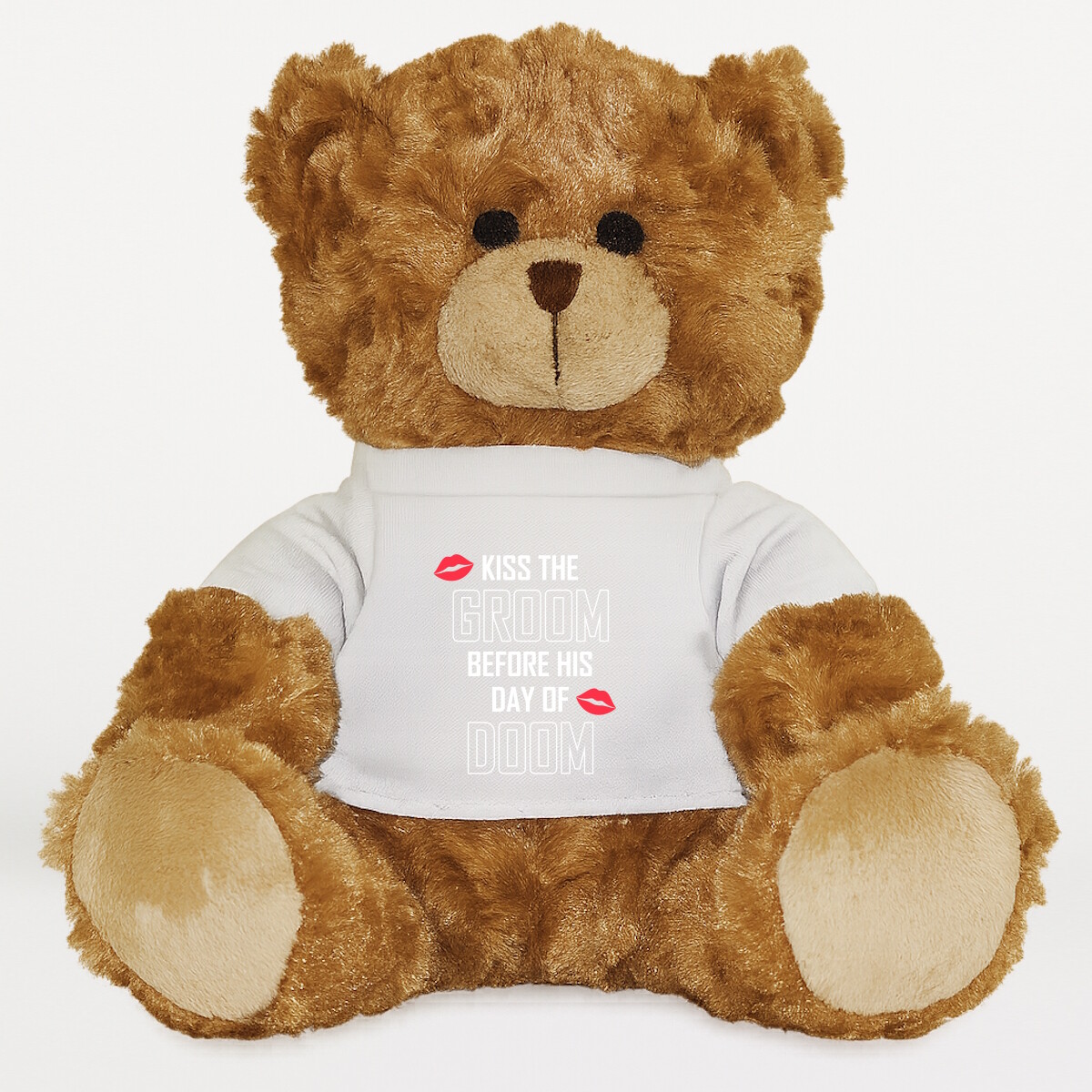 Plüssmaci egyedi pólóval