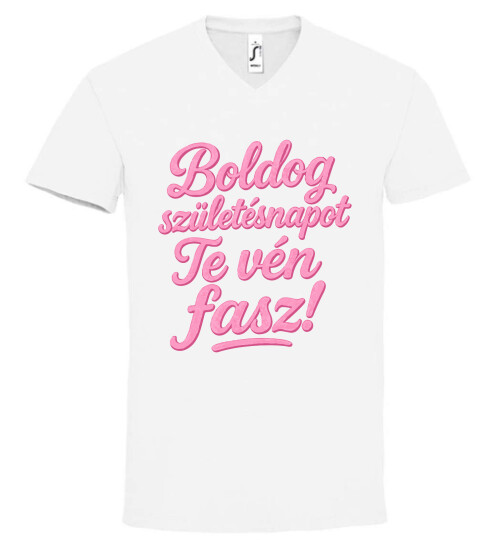 Unisex V nyakú póló