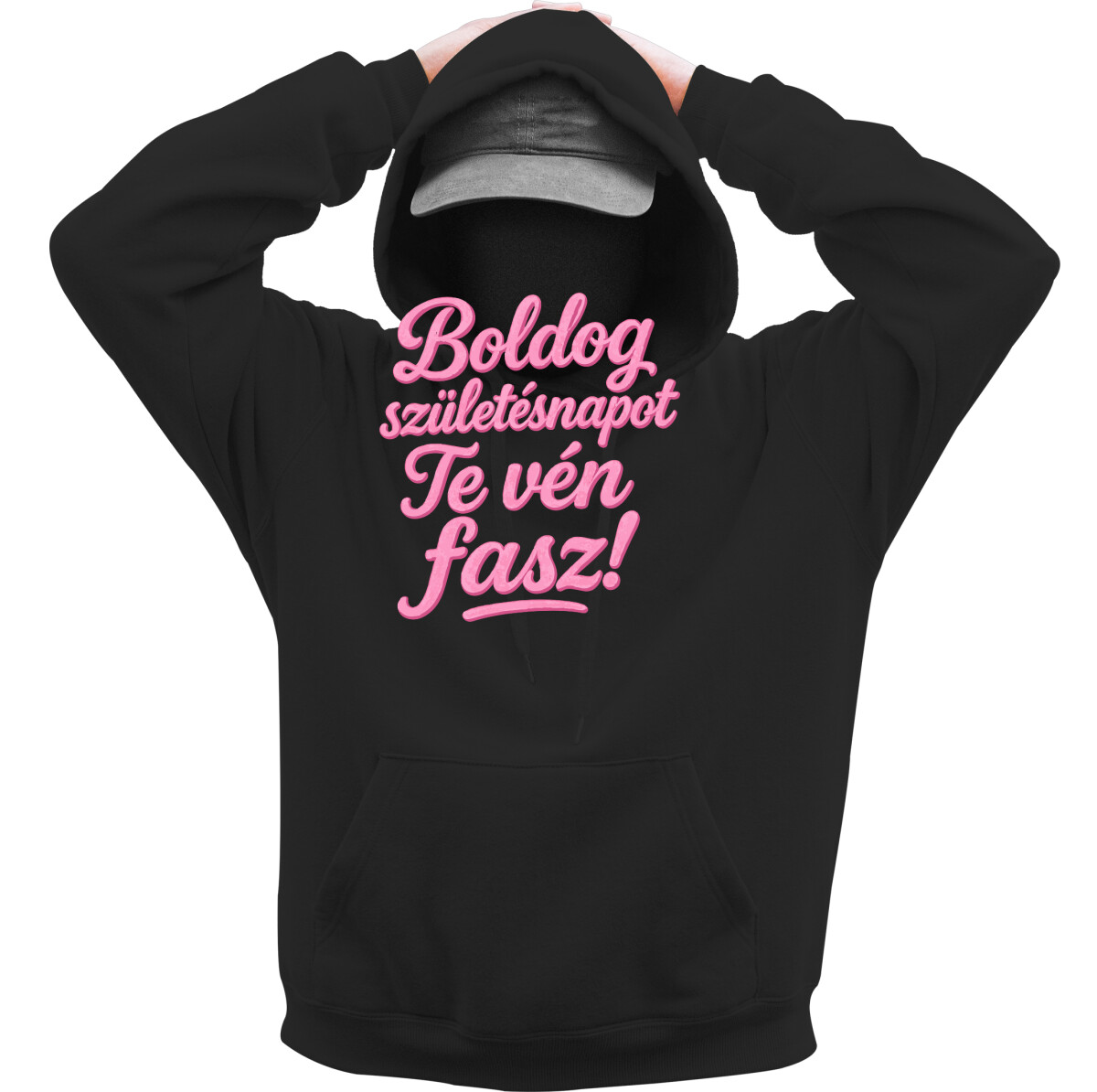 Kapucnis belebújós pulóver