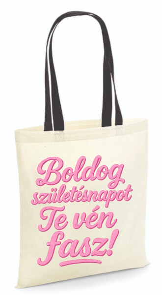 Vászontáska - színes fülű 