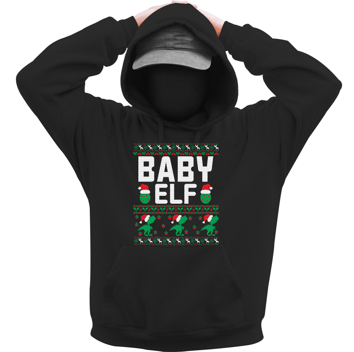 Kapucnis belebújós pulóver