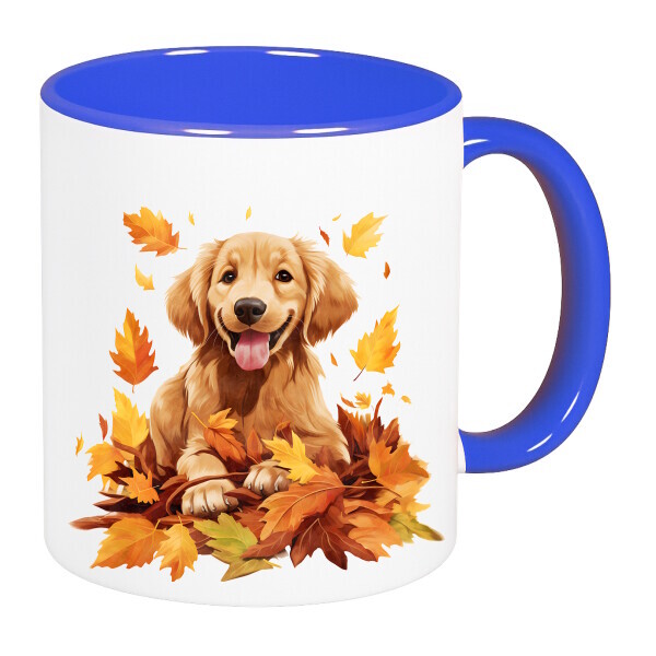 Színes fülű és belsejű bögre