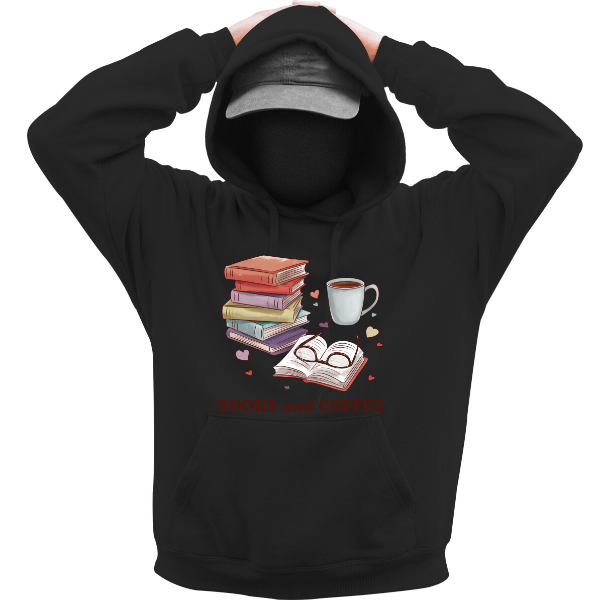 Kapucnis belebújós pulóver