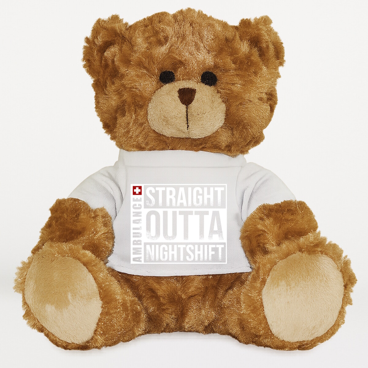 Plüssmaci egyedi pólóval