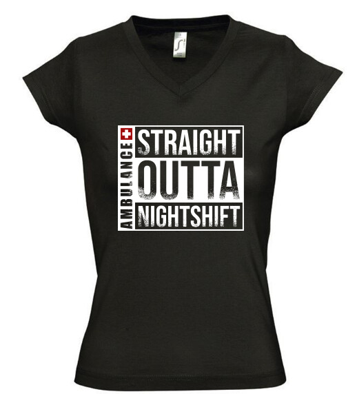 Női V nyakú póló