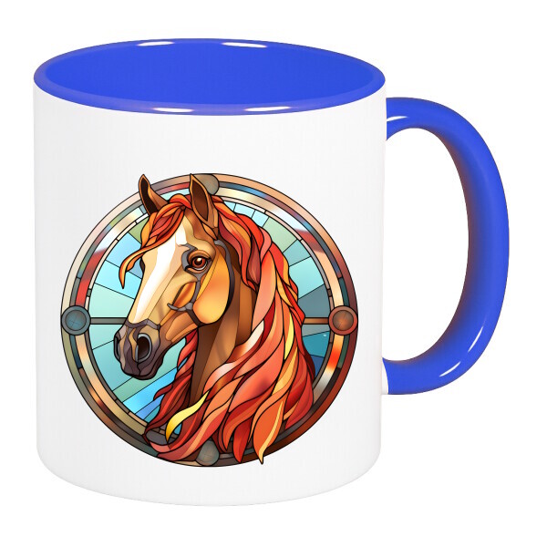 Színes fülű és belsejű bögre