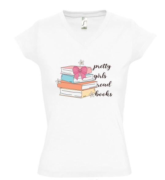 Női V nyakú póló