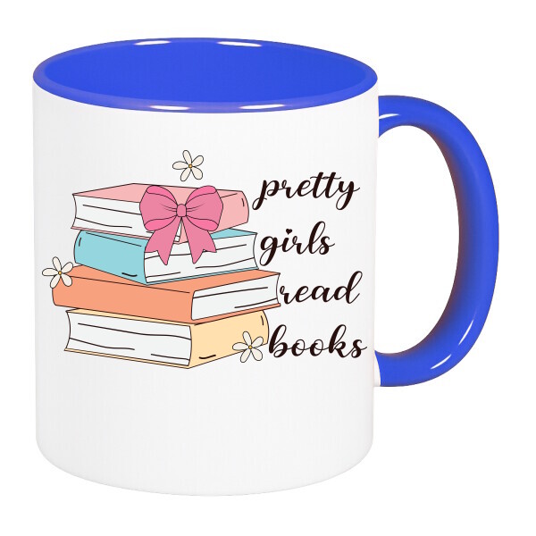 Színes fülű és belsejű bögre